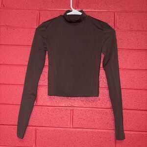 Aritzia Brown Long Sleeve Top